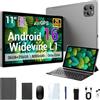 ANTIOXID Tablet 11 Pollici Android 16, 36GB RAM + 512GB ROM, Processore Octa-Core 2GHz,Memoria Espandibile 1TB TF, Batteria 8000mAh Lunga Durata,Tablet con Tastiera Inclusa, Colore Grigio