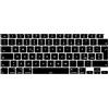 MiNGFi Copritastiera Italiano per MacBook, A2179/A2337, EU/ISO | Per MacBook Air 13 A2179 (2020), A2337 (M1, 2020-2022), Tasti F1-F12 a mezza altezza & Touch ID, Silicone, Nero