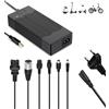 LOOGCHOG Caricatore per Monopattino Elettrico 42V 2A (Con 6 Connettori), Compatibile con Hoverboard, Ninebot, Xiaomi, Bicicletta Elettrica, Adattatore di Alimentazione per Batteria al Litio 36V
