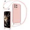LEHEHE Cover per Xiaomi 17T PRO con Cordino Regolabile, Custodia Telefono a Tracolla e da Collo TPU Silicone Morbido Antiurto Cover Protezione Fotocamera-Rosa Chiaro