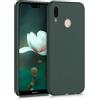 kwmobile Custodia Compatibile con Huawei P20 Lite Cover - Back Case per Smartphone in Silicone TPU - Protezione Gommata - verde muschio