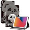 Generico DayQiQiPu Custodia per Apple iPad (6a/5a Gen, 2018/2017)/Air 2/Air (9,7 Pollici) Cover Ribaltabile in pelle PU Motivo Panda Tè Latte Guscio Portafoglio con Supporto Custodia Multifunzionale, 09