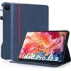 Toyarion Custodia per iPad Pro 12,9 Pollici (2022/2021/2020/2018), Blu | Pelle PU Ultrasottile e TPU Flessibile, Antigraffio Protettiva, Antiurto, con Fessure Carte