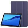 FONREST 3-Pieghevole Pelle Custodia per Huawei MediaPad T5, 10-Pollici Foglio PU Ultra Slim Fit Protettivo Auto Sonno-veglia Magnetico Flip Tavoletta Case per Media Pad T5 10.1 2018 con Kickstand(Blu scuro)