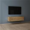 Mai & Mai Mobile TV 120x40,2x30cm, Marrone chiaro | Mobile TV per Televisore, Armadietto per TV Basso Soft-close con Ante per Soggiorno, Camera da Letto Fernsehschrank02