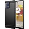 SEIAIYG Cover per Motorola Moto G73 5G, TPU Silicone Protettiva Custodia [Anti-Scratch] [Shock Absorption] Case per Motorola Moto G73 5G Smartphone (Nero)