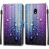 SIENIANLINE Cover per Samsung Galaxy J5 2017 custodia portafoglio Blu viola | Chiusura magnetica, Scomparti carte, Funzione supporto, Pelle PU flip cover per Samsung J5 2017