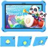 YOBWOK Tablet Bambini 10.1 Pollici,Android 13 Educativo per Bambini 8GB RAM 128GB ROM Controllo Parentale,6000mAh,Wifi FHD1280X800 per Tablet PC 3 a 6 anni con Custodia Antiurto,Blu