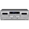 TEAC W-1200 Dual Cassette Deck con Registratore con Controllo Pitch USB Karaoke-Mic-in e Telecomando (Argento)