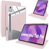 Lemxiee Custodia per Lenovo Idea Tab Pro Cover,Custodia in pelle PU + Acrilico trasparente per supporto rotante/Slot case