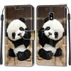 SIENIANLINE Cover per Samsung Galaxy J5 2017 custodia portafoglio Panda carino | Chiusura magnetica, Scomparti carte, Funzione supporto, Pelle PU flip cover per Samsung J5 2017