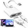 Bawanfa Plus Adattatore Lightning HDMI & USB‑C per iPhone iPad, MFi, 4K@60Hz Sync‑Screen, 100W PD, Adattatore USB‑C HDMI per iPhone 17/16/15/14/13, iPad Pro, Galaxy, MacBook Pro a TV/Proiettore