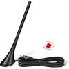 Eightwood Antenna Auto 17.5cm con Adattatore DIN cavo di prolunga da 5m | Antenna da tetto auto AM/FM Universale anti-autolavaggio per auto camion SUV
