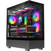 Generic Revampix - Torre gaming Intel Core i7, scheda grafica GTX3050 6 GB, 16 GB RAM, 256 GB SSD + 1 TB HDD, PSU 500 W 80+, WiFi, Windows 11, nera con 6 ventole RGB