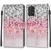SIENIANLINE Cover per Samsung Galaxy A53 5G custodia portafoglio Gradiente argento | Chiusura magnetica, Scomparti carte, Funzione supporto, Pelle PU flip cover per Samsung A53 5G