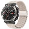 GIOPUEY 22mm Cinturini Magnetica Compatibile con Blackview W50 Pro/W90 PRO, Cinturino in Morbido Nylon Intrecciato [Unisex] [Traspirante] - Beige