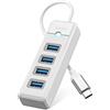 ORICO Hub USB C, Adattatore ORICO 4 Porte USB 3.0, con 4 Porte USB A per Laptop, Telefoni Cellulari, Tablet con Cavo da 0,15 m, Hub USB 3.0 Compatibile con Mac OS 10.X e Superiori, Linux, Android
