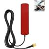 JRILUO Antenna DAB per Auto Connettore SMB, Antenna Adesiva per Finestrino e Parabrisas con Cavo 3 Metri Amplificata per Ricezione DAB+, Compatibile con Autoradio Pioneer, Kenwood, JVC, Alpine (Cavo 3m)