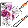 JEZSTHAI Cover Compatibile con Xiaomi Mi 8 Lite Custodia in Silicone TPU Morbido con Cordino/Laccio Tracolla Cellulare,Antiurto AntiGraffio Protettiva Bumper Case con Disegno Motivi,Cover*A02