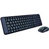 Logitech MK220 Combo Tastiera e Mouse Wireless Compatti per Windows | Layout Spagnolo QWERTY - Nero