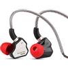 Linsoul Salnotes Zero HiFi 10 mm Dynamic Driver In-Ear Auricolare IEM | con Diaframma in Metallo Composito in Acciaio Inossidabile, Cavo OFC Staccabile a 2 Pin (Bianco, Senza Mic)