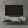 doporro Mobile Porta TV Sospeso 160 cm con 2 Ante per Soggiorno | Finitura Antracite Opaco + Bianco Opaco, Installazione Sospesa a Parete, Struttura a 2 Ante, Madia Consolle per Salotto