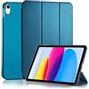 4UBonLife Custodia Per iPad 11ª Generazione A16 11 Pollici 2025, iPad 10ª Generazione10,9 Pollici 2022, Cover Protettiva Sottile e Leggera con Retro Rigido Traslucido Guscio Cover, Blu Pavone