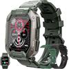 MYSHUN Smartwatch da uomo con funzione telefonica, AMOLED 5 ATM, smartwatch fitness tracker 123 modalità sportive, monitoraggio attività con pressione sanguigna, monitoraggio del sonno, orologio da polso per