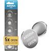 ABSINA batteria a bottone CR1216 al litio 3 V - CR 1216 | Confezione da 5 pile CR 1216 anti-perdita e lunga durata - Per chiavi auto e altro