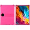 Xliamcp Custodia per tablet TCL NXTPAPER 14 da 14,3 pollici con cavalletto per PC, in morbido silicone, lavabile, con angoli ispessiti, antiurto, rosa
