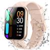 Parsonver Smartwatch Donna con 5ATM Impermeabilità per Nuoto | Orologio Fitness con 100+ Sport, Frequenza Cardiaca, Sonno, Calorie, SpO2, Smart Watch per iPhone & Android, Oro Rosa, 1.8
