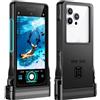 Lanhiem 15M Custodia impermeabile [Universale] IPX8 Custodia subacquea professionale per iPhone Samsung Galaxy Huawei Xiaomi Redmi Goole Pixel e smartphone 4.7-6.9'' Custodia subacquea, Nero