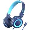 Bywulanda Cuffie USB di tipo C per bambini per la scuola, volume sicuro limitato di 94 dB, suono stereo HD, cuffie on-ear pieghevoli leggere per ragazzi/ragazze/studenti/tablet/viaggi