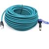 Eonvic Cavo Ethernet schermato M12 X-Type 8 posizioni a RJ45 Cat-7e, impermeabile, cavo di rete industriale ad alta flessibilità per Cognex (25 m, blu)