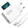 Kryolithm Caricatore Rapido Turbo 90W per Xiaomi 15, 14 Ultra, POCO F6, X7 Pro, F7 Pro, Red-mi Note 14 con Cavo USB C 2M 6A, Caricatore USB C con Cavo Ricarica Veloce Compatibile con Dispositivi USB-C