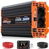 JARXIOKE Inverter 12v 220v Onda Pura 1500W Invertitore di Potenza per Car Camper | 4.5m LCD Telecomandoler & prese AC Doppie & USB-A &Porta di Tipo-C,4000W di picco