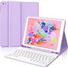 IVEOPPE Tastiera per iPad 6 Generazione 9.7 Pollici 2018/5 Gen/Air 2/Air 1/Pro 9.7 | Cover Keyboard Magnetico Staccabile, Italiano QWERTY, Custodia Tastiera Bluetooth con Portapenna per iPad 9.7, Viola chiaro