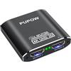 Pupow Sdoppiatore HDMI,Alluminio Splitter HDMI 1 in 2 Out, 4K hdmi splitter,Sdoppiatore Hdmi 1 Ingresso 2 Uscite alluminio per PS4 Xbox Sky Box Fire Stick, lettore DVD HDTV proiettore