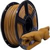 Flashforge Filamenti per stampante 3D in legno PLA 1,75 mm, stampa 3D filamenti 1kg Bobina dimensionale Precisione +/- 0,02 mm, rispetto dell'ambiente, nessun fumo e nessun odore