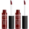 NYX Professional Makeup Soft Matte Lip Cream, Finish matte e cremoso, Colore extra-pigmentato, Long Lasting, Tonalità: Madrid (Confezione da 2)