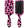 Mulbijeo Spazzola Capelli, 1 Pezzo, Spazzola Capelli Ricci, Setole Morbide, Cuscinetti Elastici, Cura Delicata sia sui Capelli Bagnati che Asciutti, Motivo Leopardato, Rosa