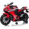 sun baby Moto elettrica per bambini CBR 1000RR, moto per bambini 12V veicolo elettrico per bambini con 2 ruote di allenamento rimovibili per bambini a partire da 3 anni (Rosa)