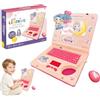 QUUGAR Giocattolo per computer portatile per bambini,con luci e effetti musicali | Computer educativo per bambini,Tastiera ABC Giochi educativi,Regalo per bambini da 2 anni a 5 anni