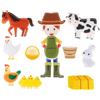 meqbem Pantaworlds Play Kit Personaggi in Feltro Quiet Book Fattoria Animali | Set Personaggi in Feltro Libro Montessori Interattivo, Marionette da Mano per Bambini 0-5 Anni | Idea Regalo | Certificato CE
