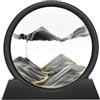 Wai Danie Pittura di Sabbia Che Scorre Quadro Sabbia Movimento sabbia dinamica 3d Hourglass Deep sea Sandscape Display Decorazioni per la Casa e l'ufficio Giocattoli da Scrivania per Adulti (nero, 7")