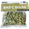 BRICK Flip LEGO 98283 - Mattoncini da muro verdi, 1 x 2 (100 pezzi), singoli mattoncini per la tua città, mattoncini base per la tua città