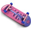 SPITBOARDS Set completo per fingerboard in legno, da 34 mm, set completo per assemblaggio, legno a 5 strati, per Trucks con scanalature di blocco, ruote CNC Bearing Wheels, Real Wear Graphics, Laser