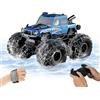 Yorrimmu 4WD Anfibio Macchina Telecomandata, 2,4 GHz Doppio Telecomando Macchina Radiocomandata, Rotazione a 360° Macchina Telecomandata per Bambini con 2 Batterie, Regali per Bambini dai 3 ai 12 Anni