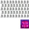 Sylkeov Set di mini luci a LED, luci a LED alimentate a batteria per fai da te, decorazione della casa delle bambole, progetti in miniatura ed eventi, per creazioni personalizzate (50, luce viola rosa)