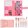 SSKHE 33 Colori Set Trucco con 8 Spazzole in Borsa, Cosmetici Lavabile Non Tossici Principessa Trucco Kit, Halloween Natale Compleanno Scena Performance Regalo di Bellezza